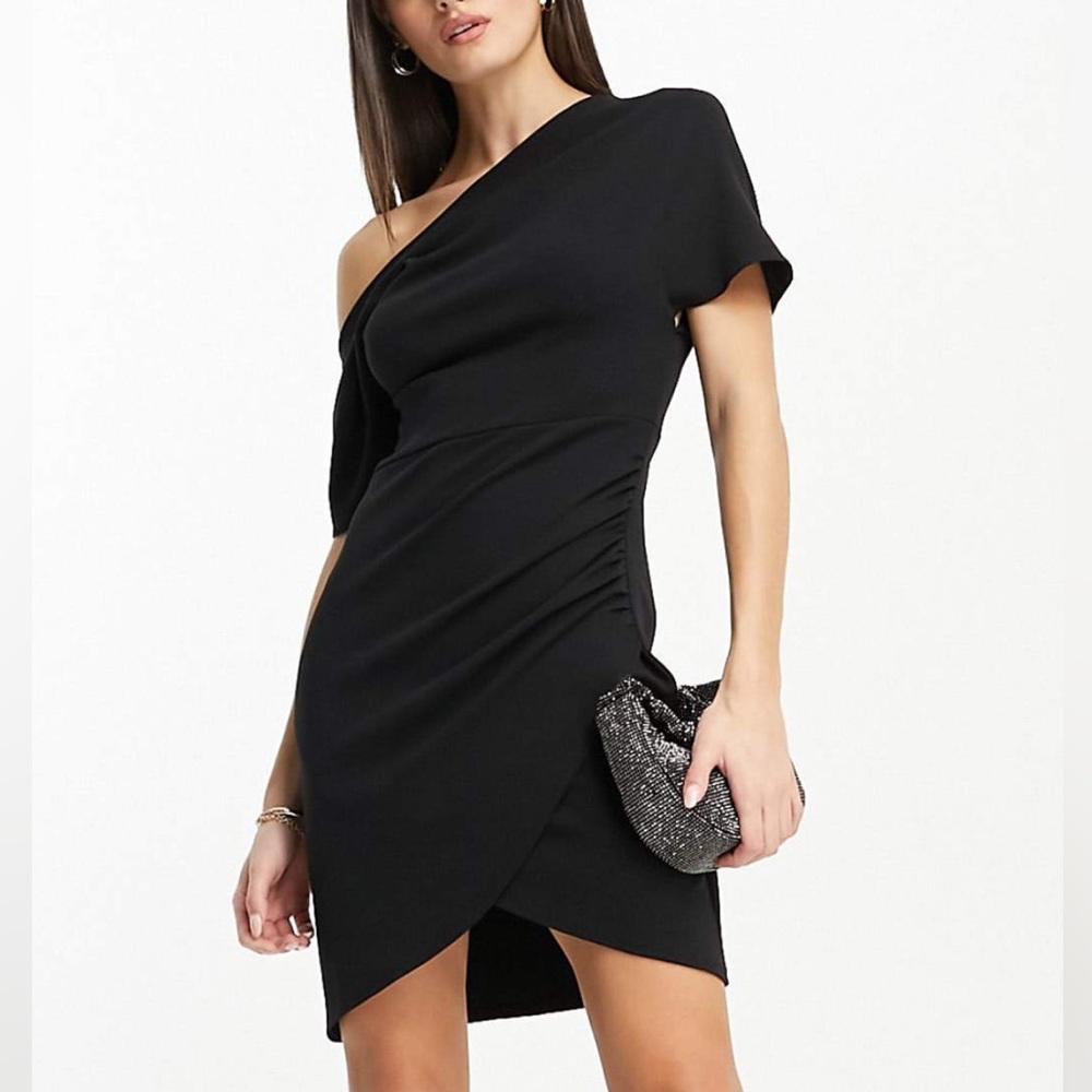 ASOS Black One-Shoulder Mini Dress